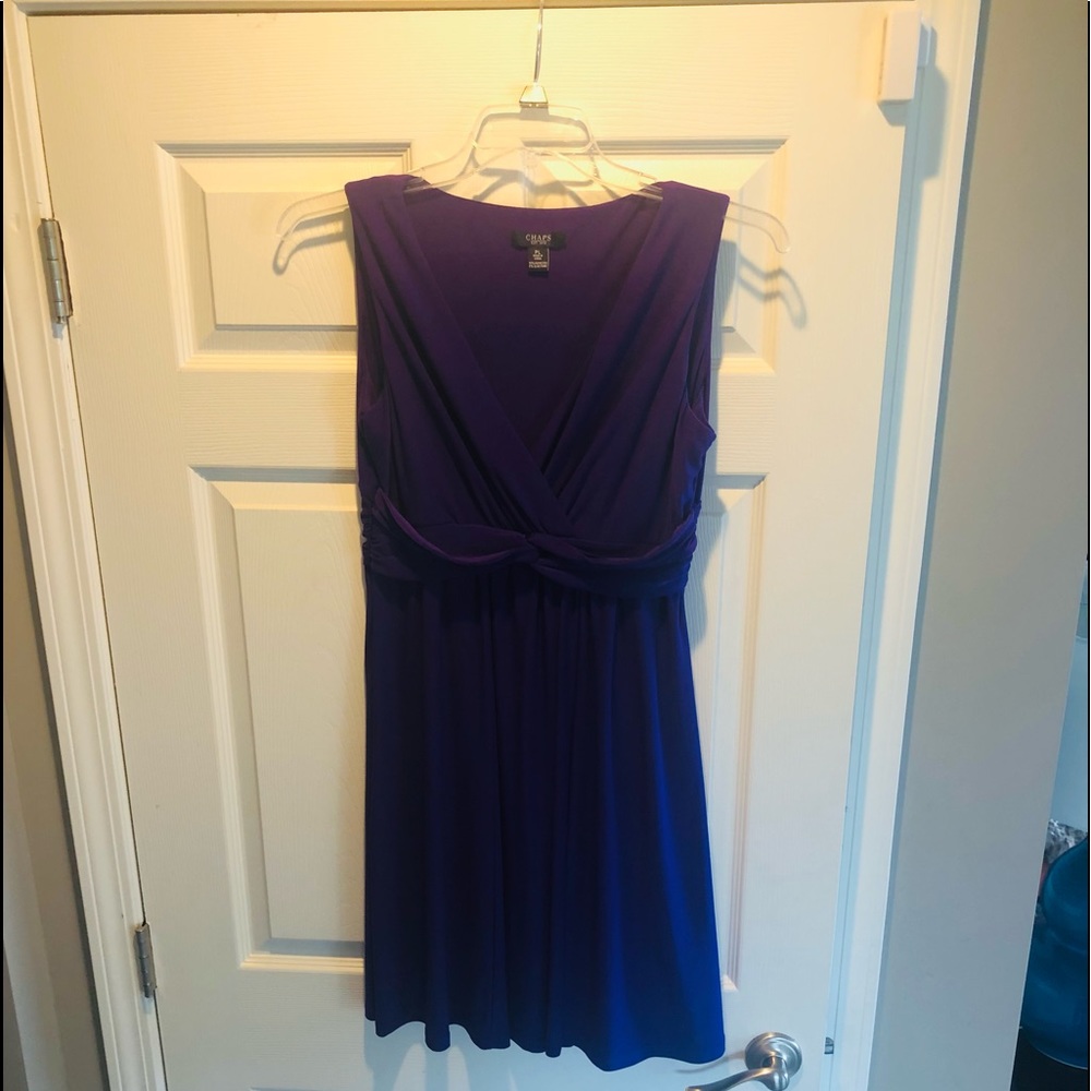 Ralph Lauren Chaps Purple Sleeveless Dress Size PL